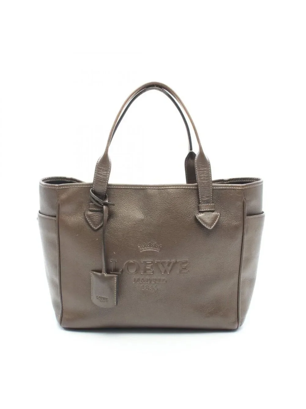 Loewe Tote Heritage Blanc Leather
